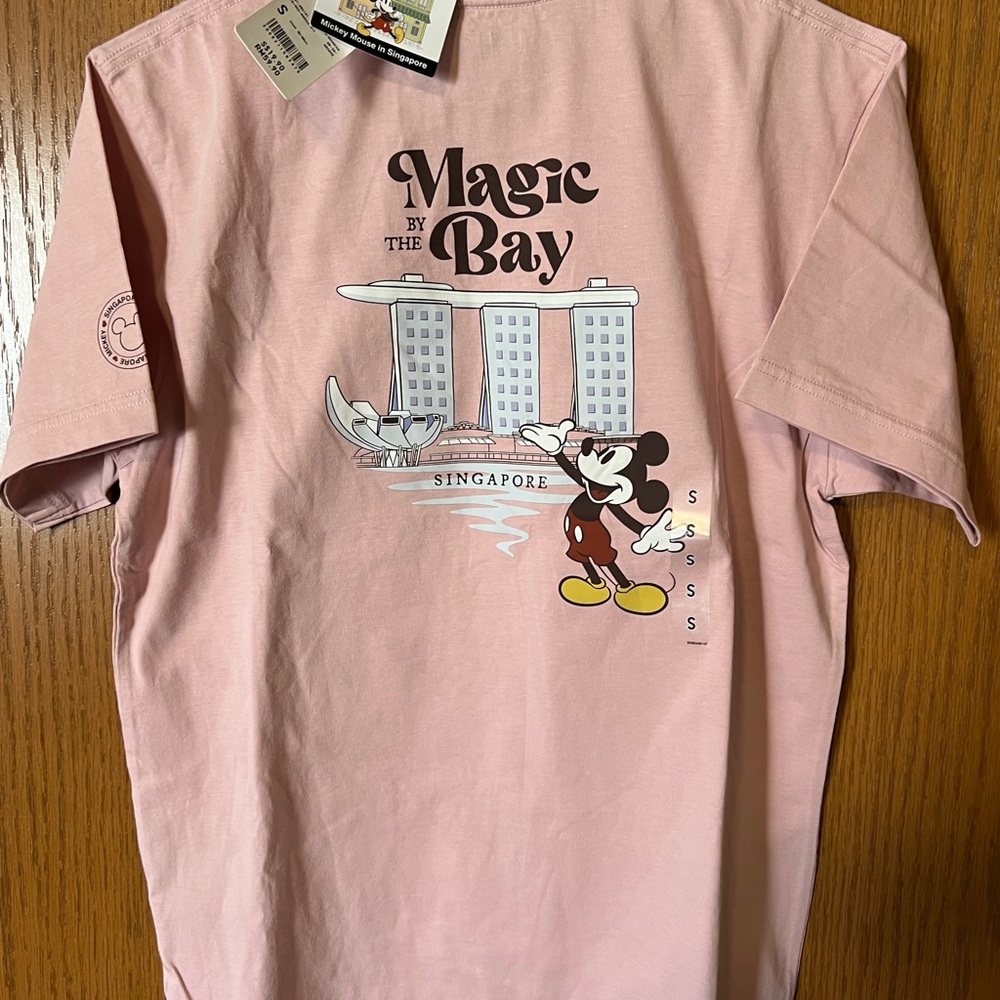Uniqlo Pink Disney Mickey Singapore Graphic Tee